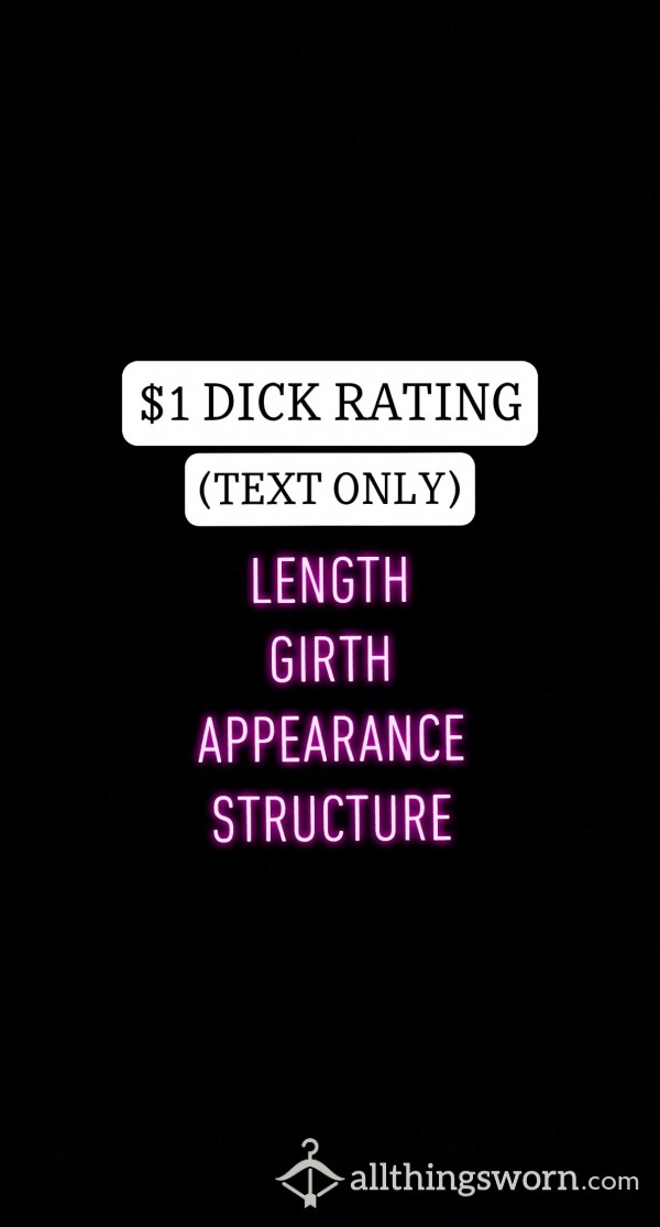 $1 D*ck RATE- TEXT ONLY