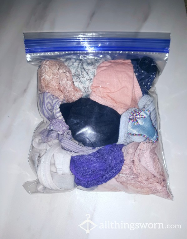 10 THONGS *EA 2 DAYS WORN* + FREE SHIPPING!  ♡♡♡