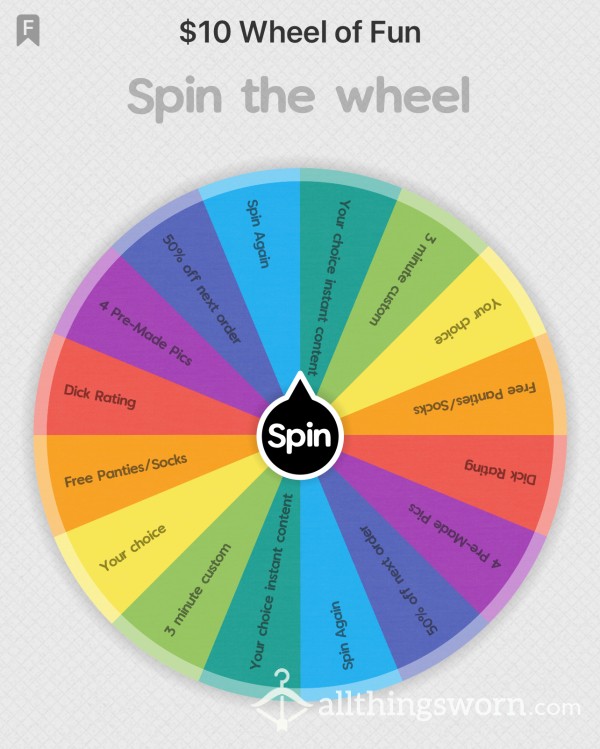 $10 Wheel Of Prizes