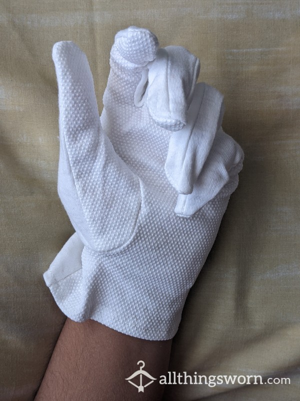 100% Cotton White Gloves