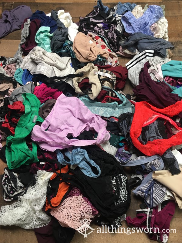 120 Pair Used Panties Thongs Underwear