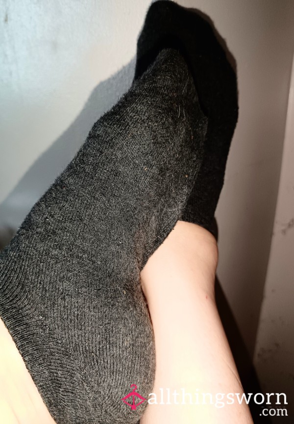 2 Days Wear, Dirty Dark Grey Trainer Socks