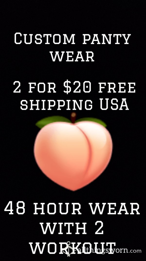 2 For $20 Custom Panty Deal