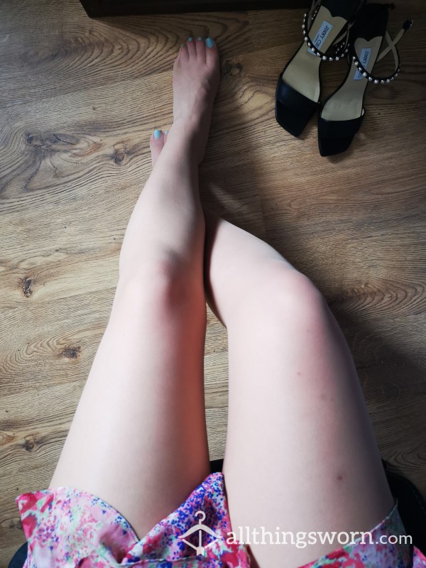 20D Sheer Nude Tights/Pantyhose Worn