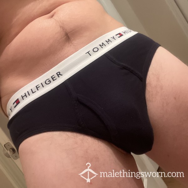 24 Hour Worn Tommy Hilfiger Briefs Black Large