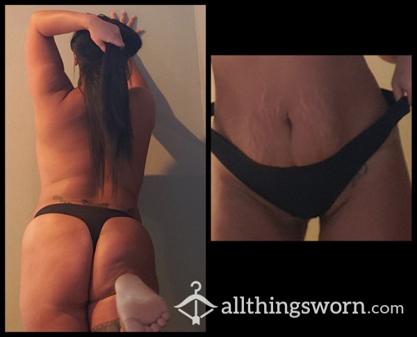 2nd Post.  Medium Black Seamless Thong.