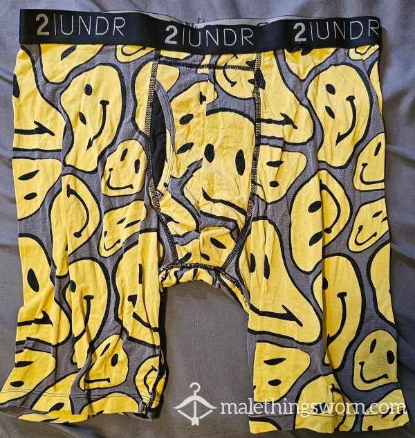 2undr Long Leg Boxer Brief - Smiley - Large