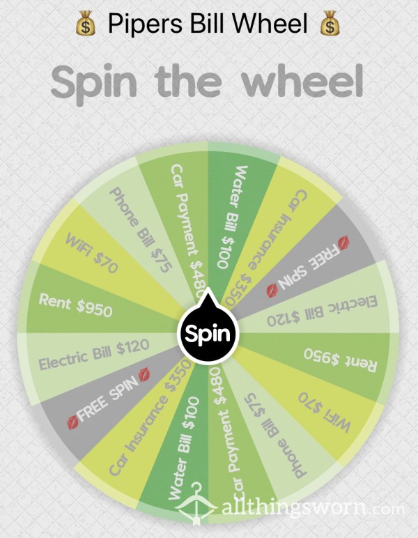 $5 BILL WHEEL SPINS