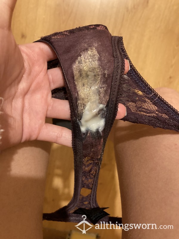 6 Days Worn Thongs W Discharge