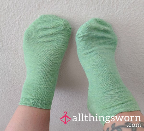 7 Day Wear Mint Green Thin Cotton Socks