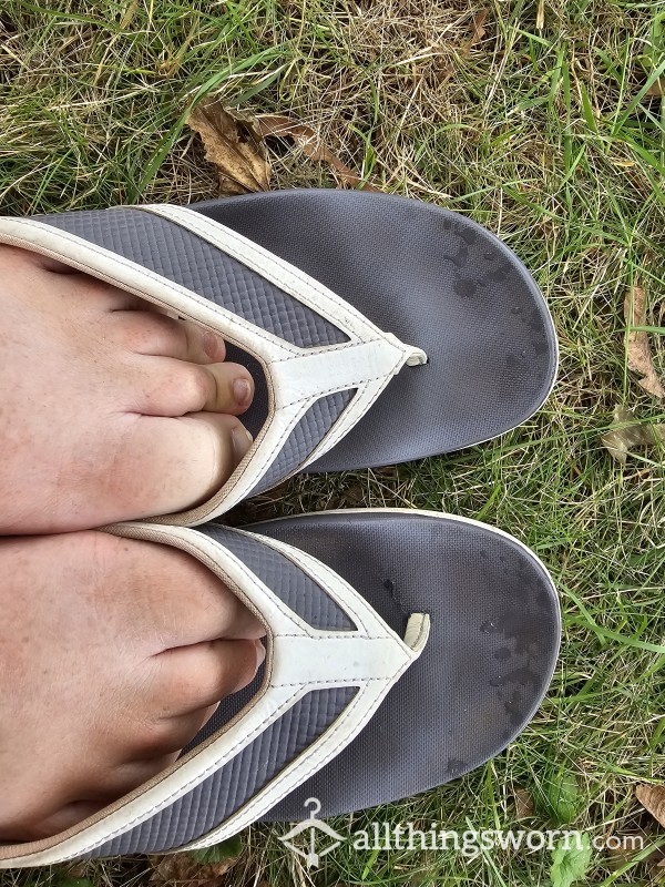 Adidas Sandals, Well Worn