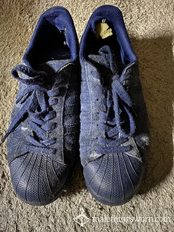 Adidas Superstars Navy Well Worn