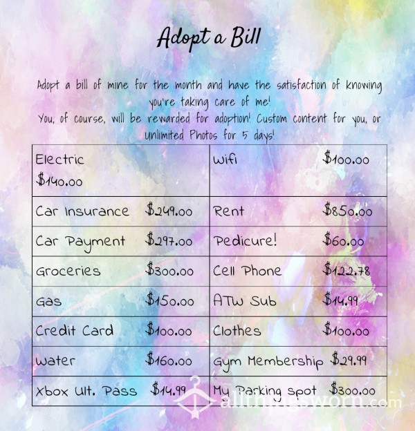 Adopt A Bill💋