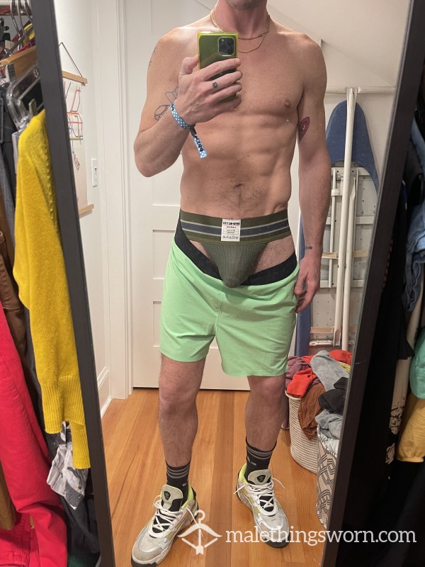 Alpha’s Sweaty Green Running Shorts