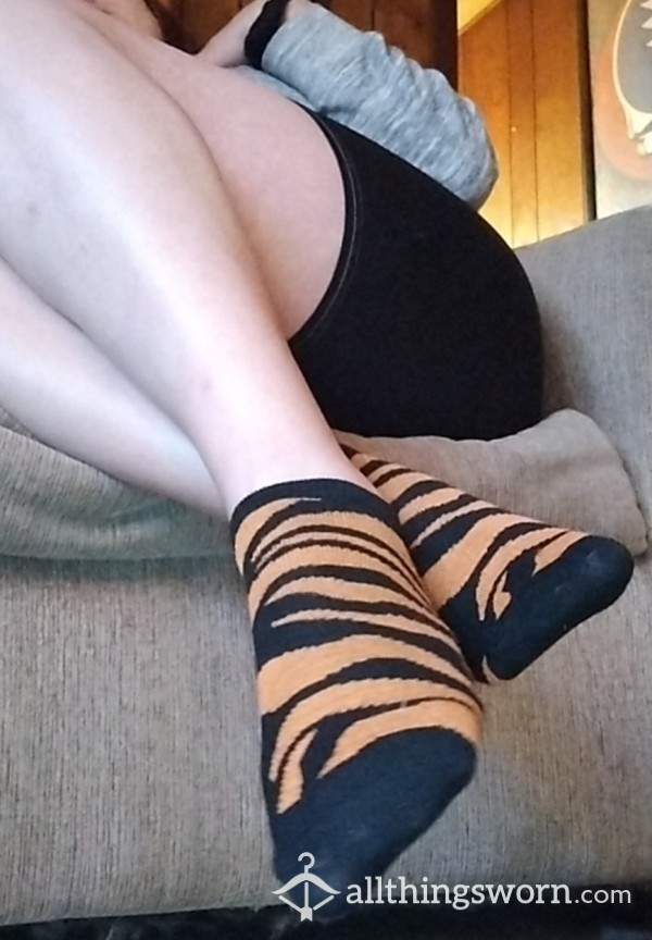 🖤 🧡 Animal Print Ankle Socks 🐯