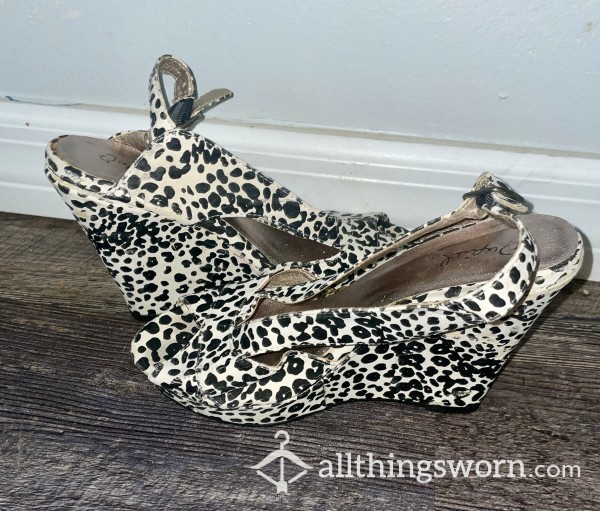 Animal Print Wedges