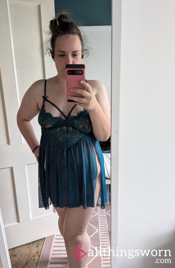 Aqua Babydoll Plus Size