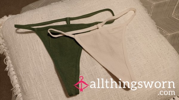 Army Green / Cream S**y Thong Wear