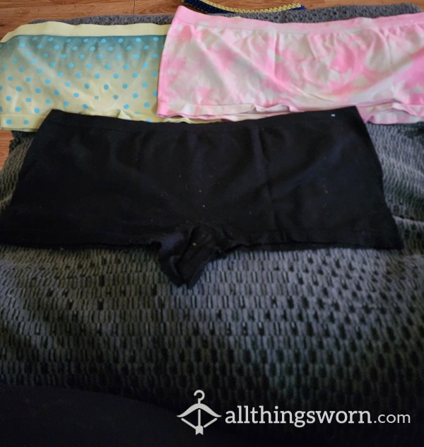 A**orted Worn Boyshorts  Panties