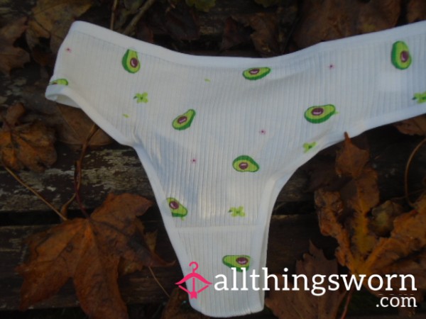 🥑Avocado Motif Ribbed Thong😏 🥑