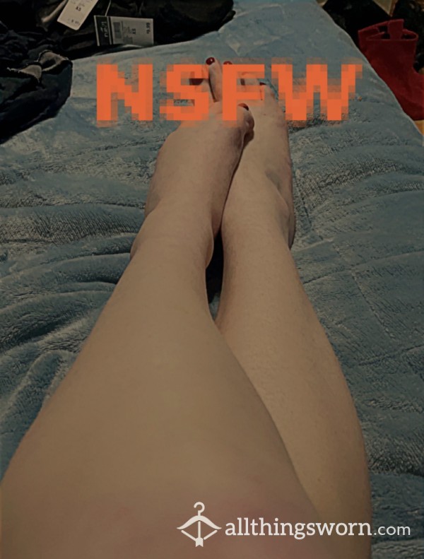 Bare Feet And A** Photoshoot, Red Toe Nails, Bare Legs, A**, Blue Thong, 19