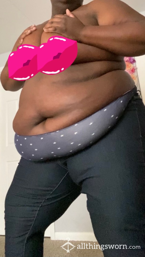 BBW Modeling Blue Thong