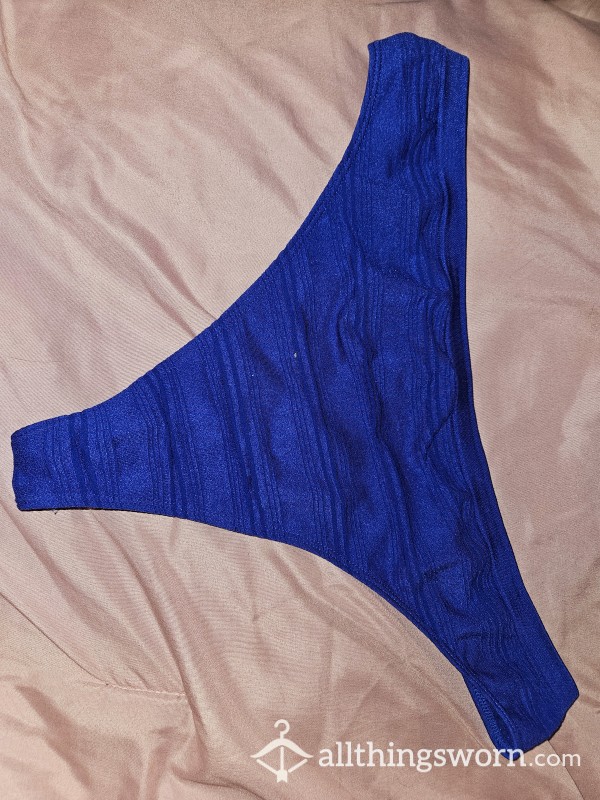 BBW XXL Blue Nylon Thong 48 Hrs Wear 💦💦