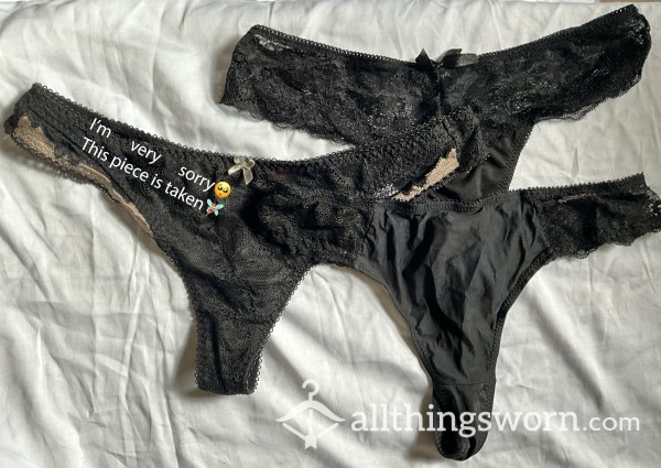 Beautiful Black Lace Thongs 🖤