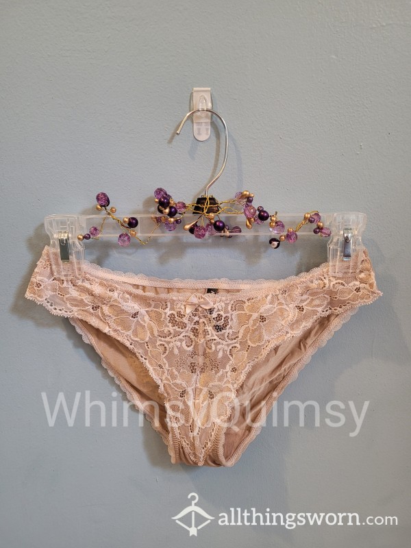 Beige Lace Cheeky Panties