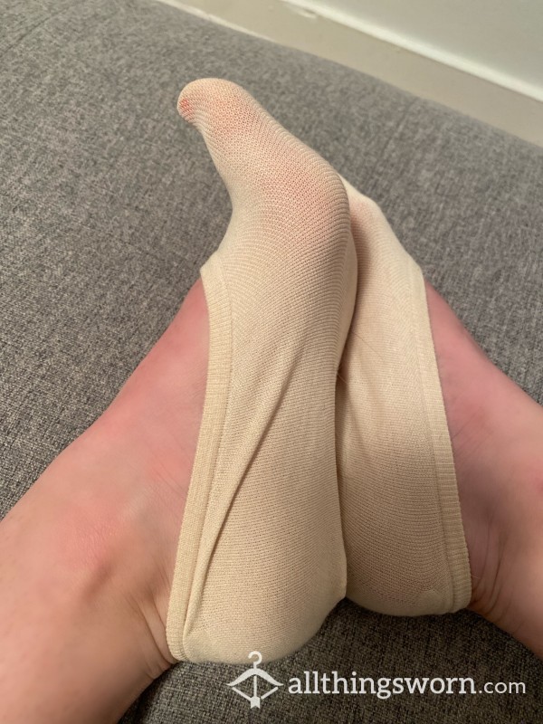 Beige Nude No Show Socks 👣