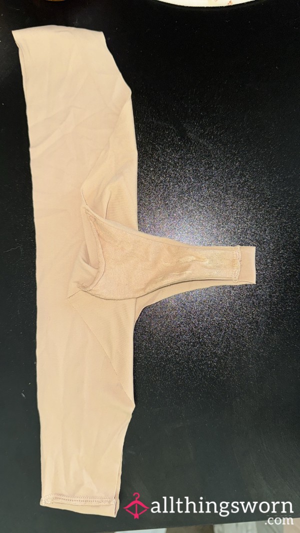 Beige Thongs W/ Crusty Discharge