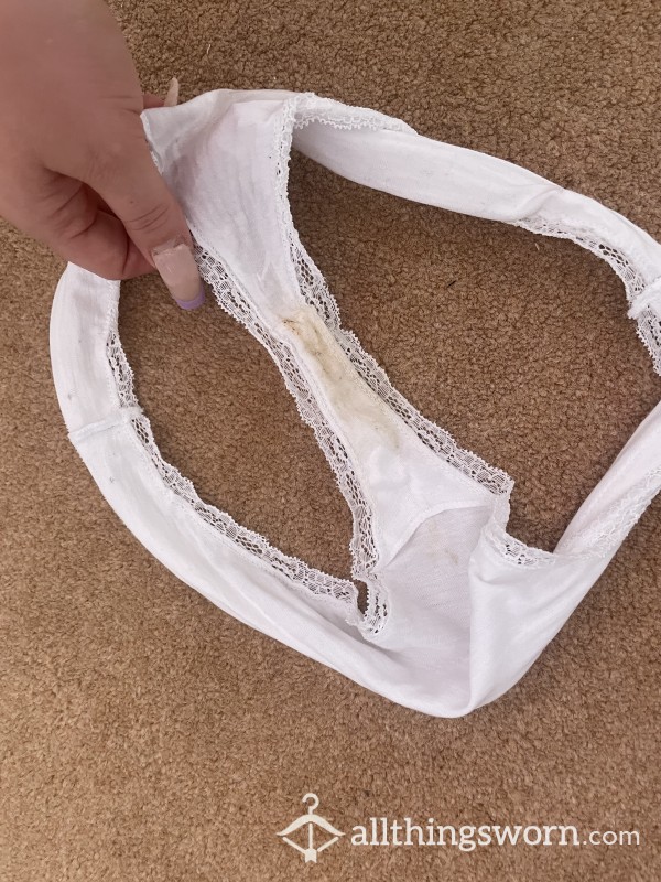 Bikini Style White Knickers DIRTY