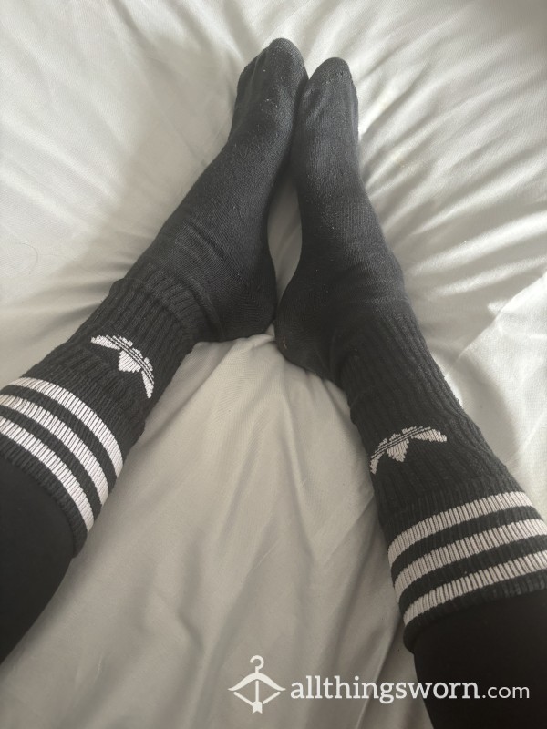 Black Adidas Crew Socks