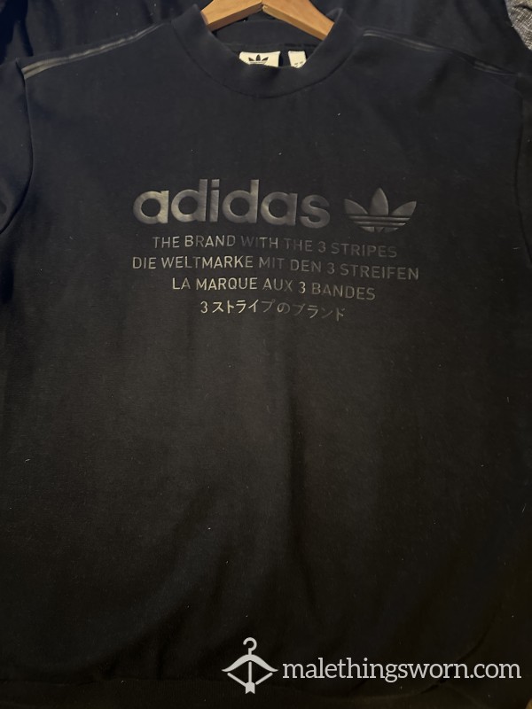 (SALE - £10 Off) Black Adidas Jumper/Sweatshirt - Size M