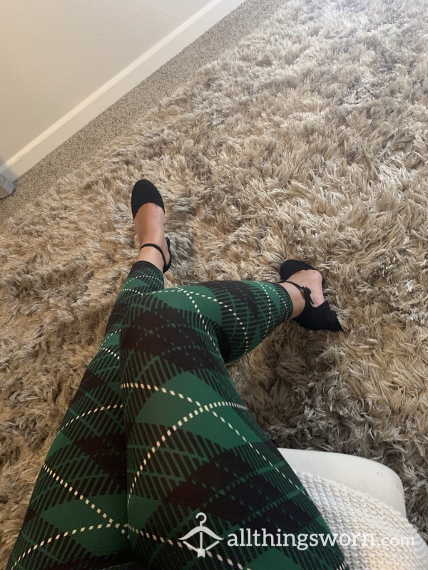 🖤Black And Green Plaid Leggings/tights