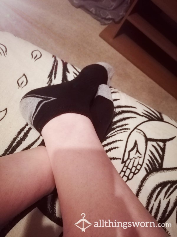 Black And Grey Ankle Socks