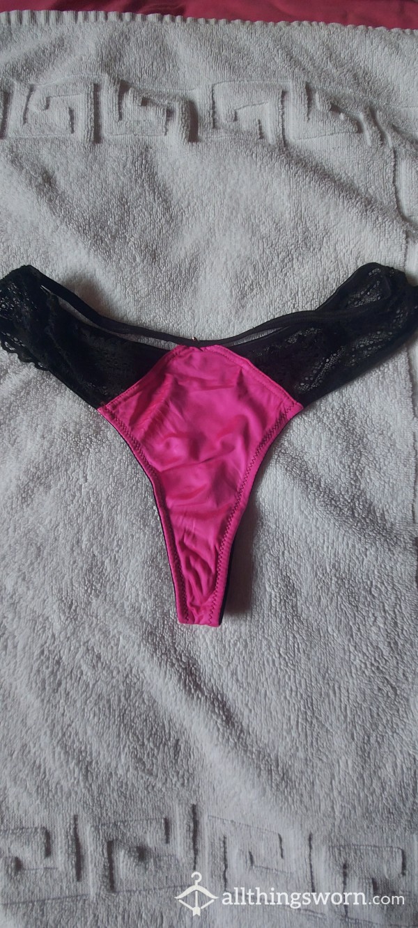 Black And Pink Thong