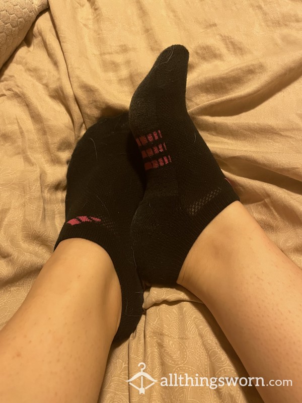 Black And Purple Used Socks