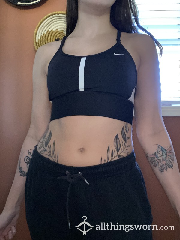 Black And White Nike Sports Bra