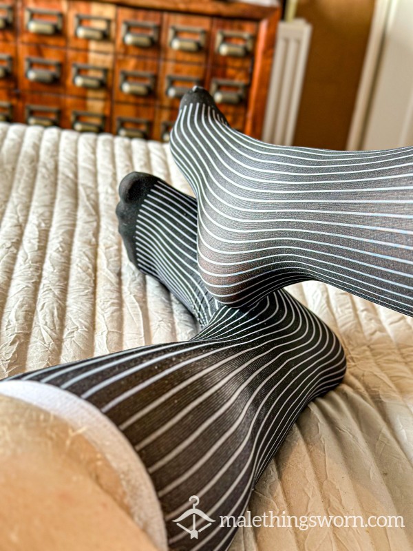 Black And White OTC Dress Socks