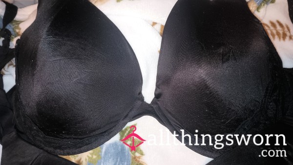 Black Bra With Wire (popped Out At The Corner)