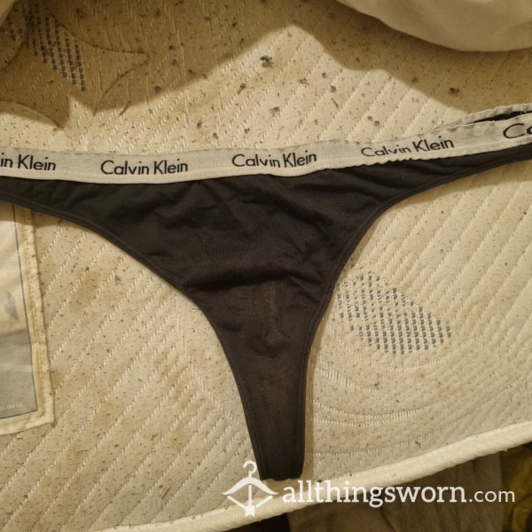 Black Calalvin Klein Thongs Used Today