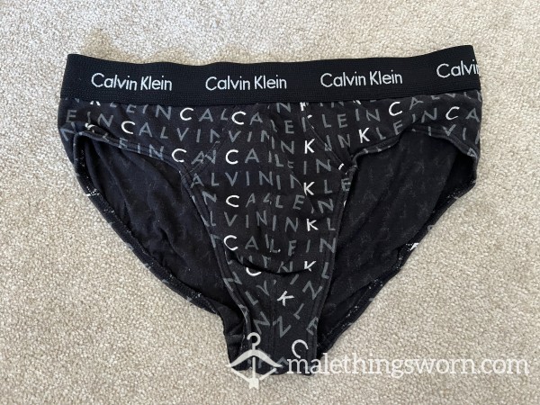 Black Calvin Klein Print Medium Briefs