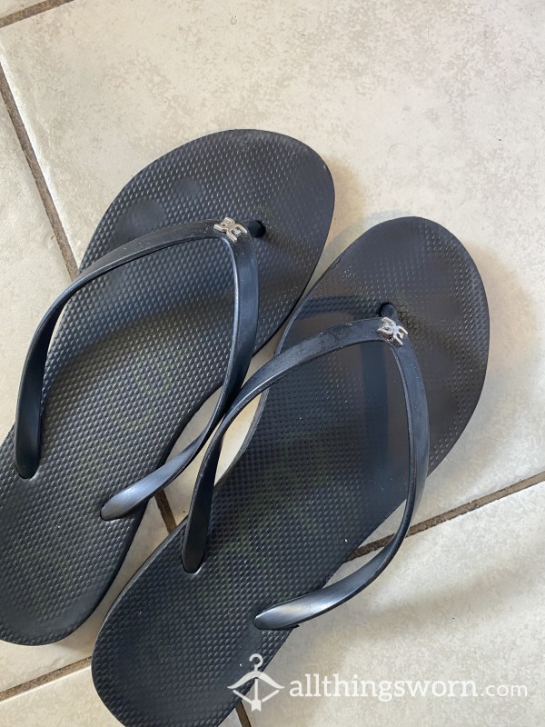 Black Flip Flops