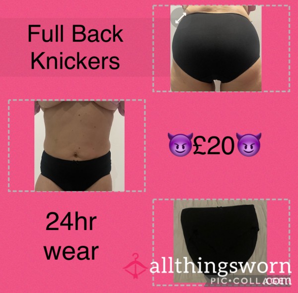 Black Full Back Knickers