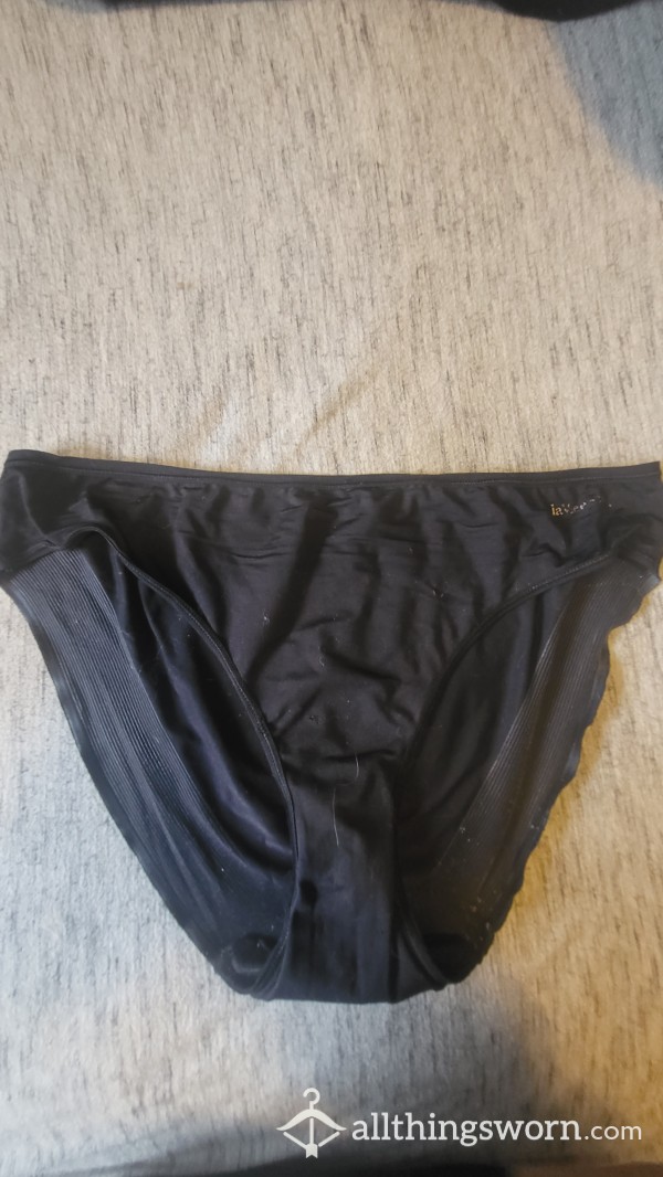 Black Full Back Well Worn Panties