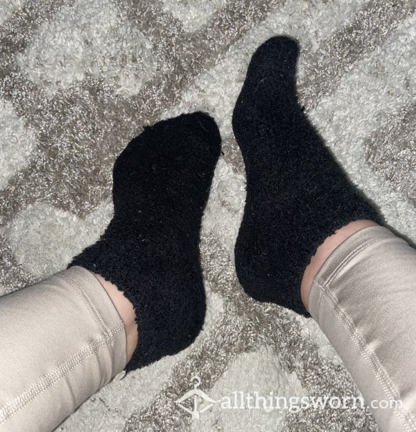 Black Fuzzy Socks