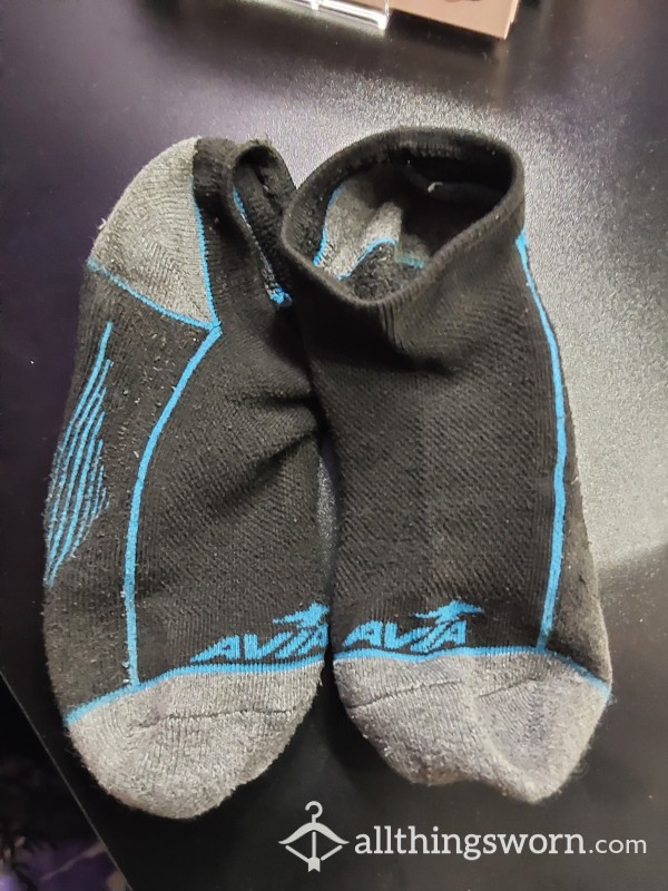 Black, Grey, And Blue No Show Socks