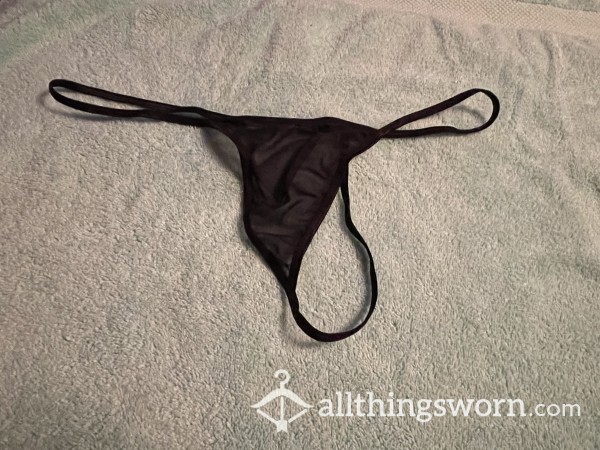 BLACK GSTRING - WORN OR CLEAN