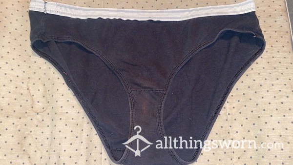 Black Hanes Cotton Panties